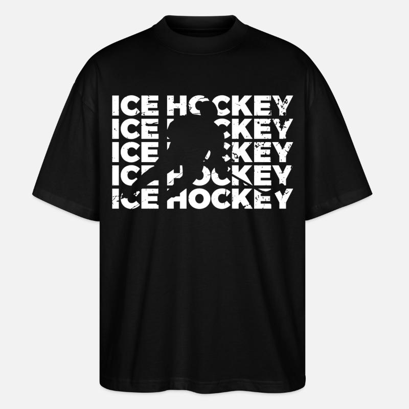 Eishockey - Stanley/Stella Oversized Unisex Bio T-Shirt Blaster 2.0 - Schwarz