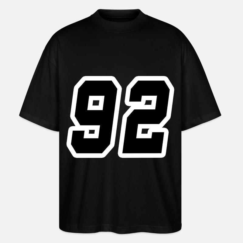 Nummer zweiundneunzig 92 - Stanley/Stella Oversized Unisex Bio T-Shirt Blaster 2.0 - Schwarz