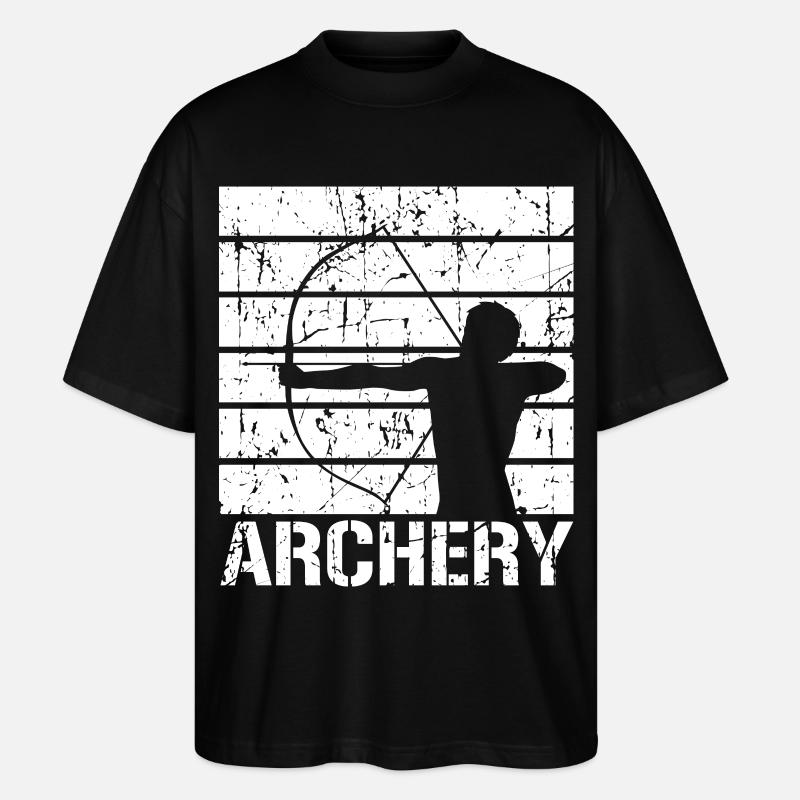 Lustiges Bogenschießen - Stanley/Stella Oversized Unisex Bio T-Shirt Blaster 2.0 - Schwarz
