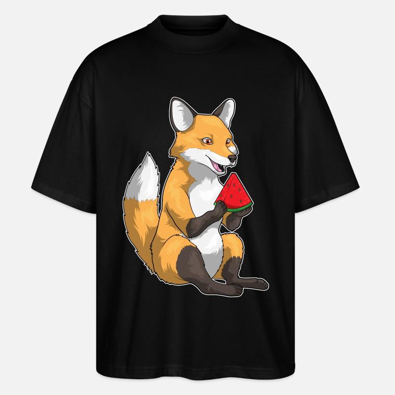 Fruit de la pastèque Fox - T-shirt bio Blaster 2.0 coupe oversize Stanley/Stella Unisexe - noir