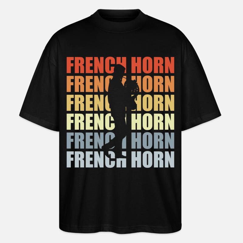 Retro Horn - Stanley/Stella Oversized Unisex Bio T-Shirt Blaster 2.0 - Schwarz