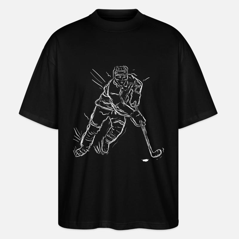 Eishockey Grafik - Stanley/Stella Oversized Unisex Bio T-Shirt Blaster 2.0 - Schwarz