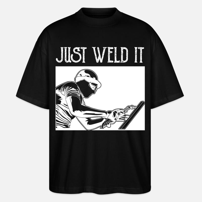 Just Weld It - Stanley/Stella Oversized Unisex Bio T-Shirt Blaster 2.0 - Schwarz
