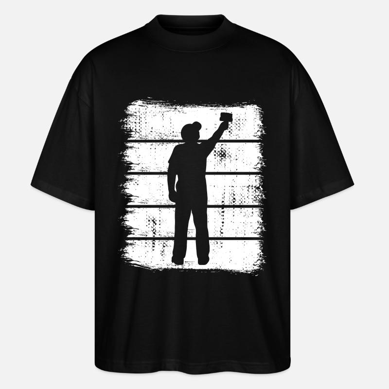 Maler und Lackierer - Stanley/Stella Oversized Unisex Bio T-Shirt Blaster 2.0 - Schwarz