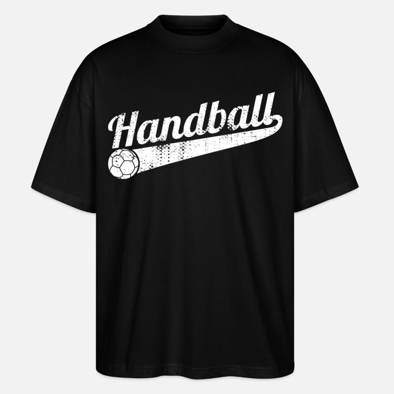 Lustiger Handball - Stanley/Stella Oversized Unisex Bio T-Shirt Blaster 2.0 - Schwarz