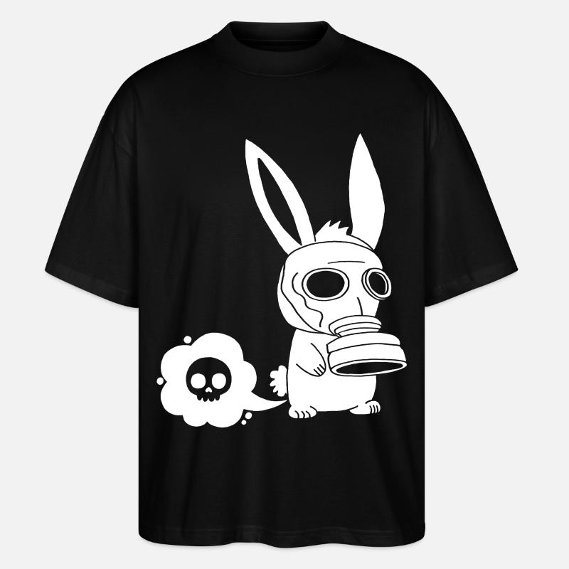 Lapin blanc qui pète - T-shirt bio Blaster 2.0 coupe oversize Stanley/Stella Unisexe - noir