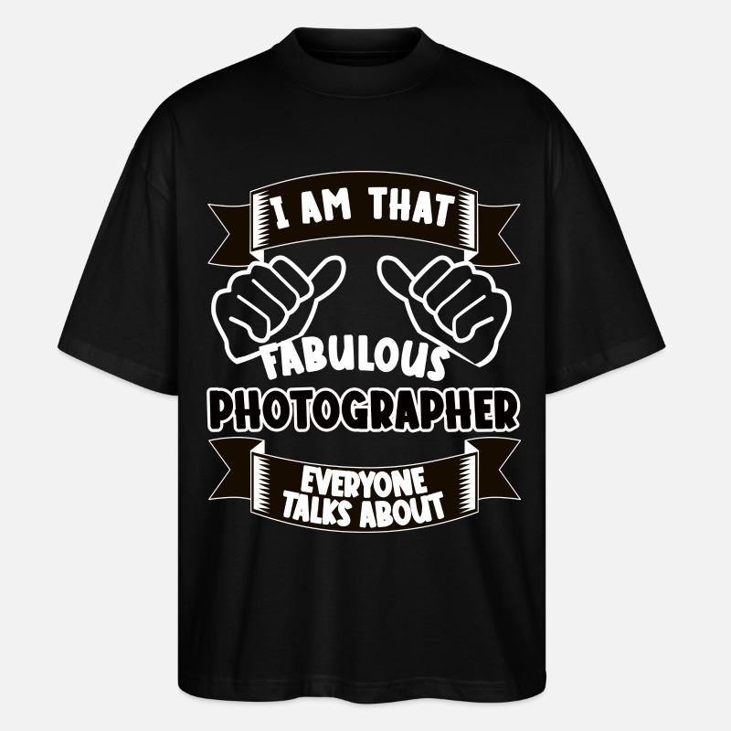 Fotograf Lustiger Spruch Geschenkidee - Stanley/Stella Oversized Unisex Bio T-Shirt Blaster 2.0 - Schwarz