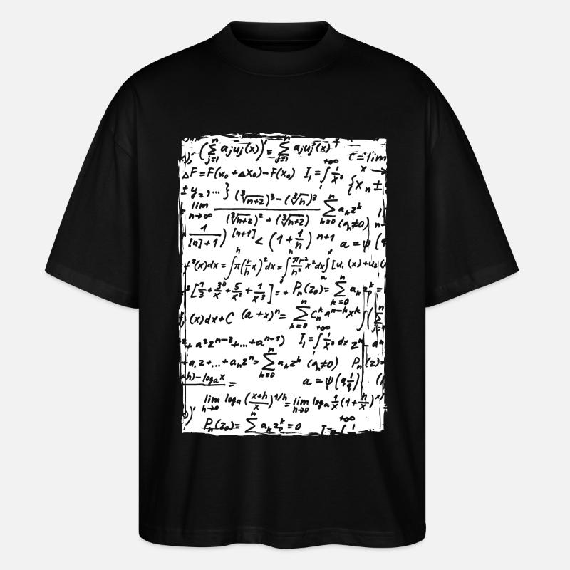 Mathematische Formeln - Stanley/Stella Oversized Unisex Bio T-Shirt Blaster 2.0 - Schwarz