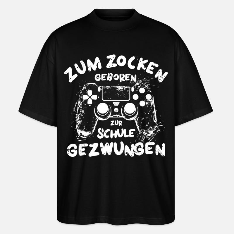 Computerfreak Zocker Gamershirt Hacker - Stanley/Stella Oversized Unisex Bio T-Shirt Blaster 2.0 - Schwarz