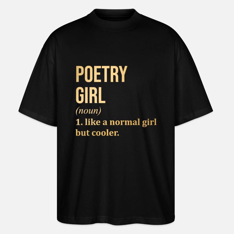 Poetry - Stanley/Stella Oversized Unisex Organic T-shirt Blaster 2.0 - black