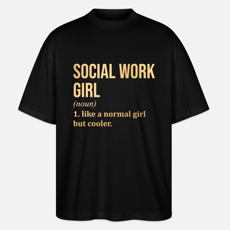 Sozialarbeit - Stanley/Stella Oversized Unisex Bio T-Shirt Blaster 2.0 - Schwarz