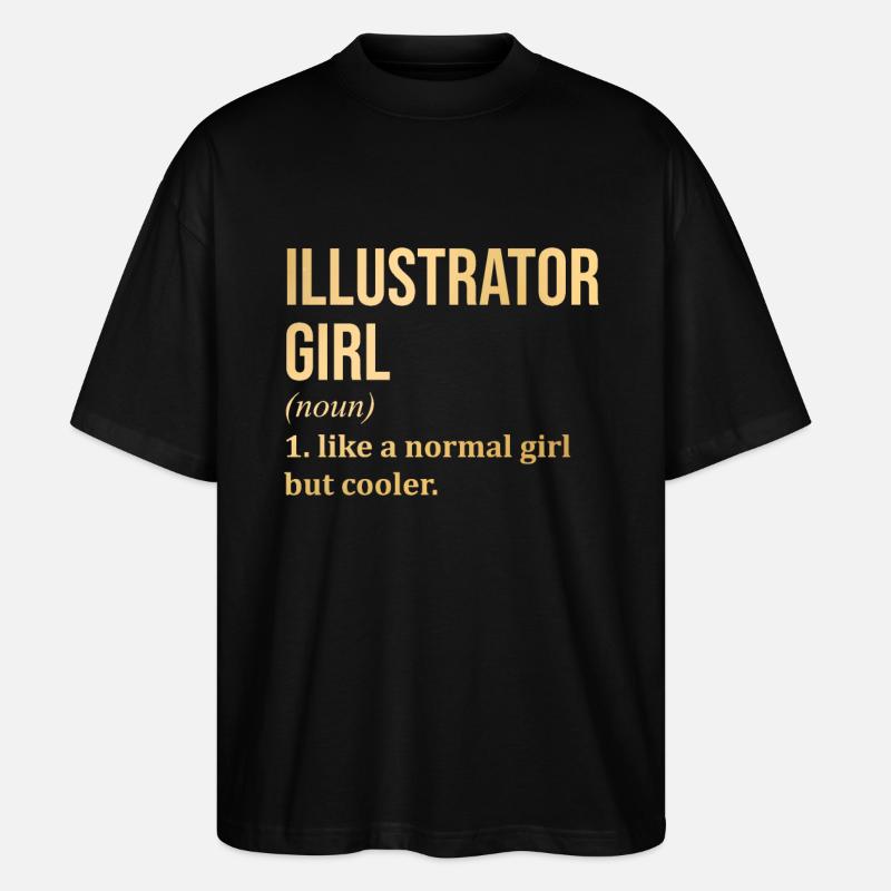 Illustrator - Stanley/Stella Oversized Unisex Bio T-Shirt Blaster 2.0 - Schwarz