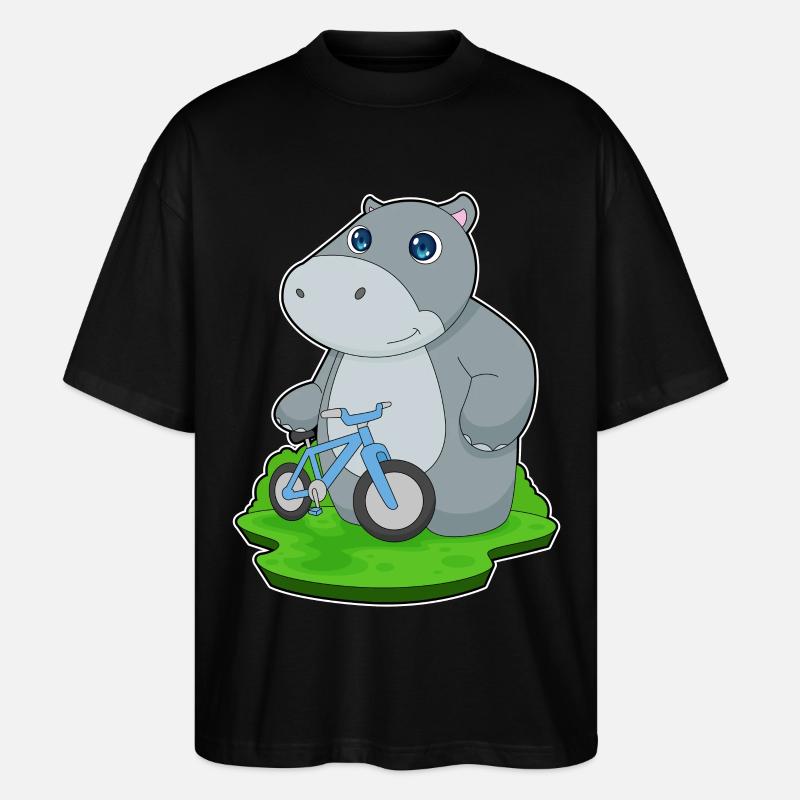 Hippopotame Bicyclette - T-shirt bio Blaster 2.0 coupe oversize Stanley/Stella Unisexe - noir