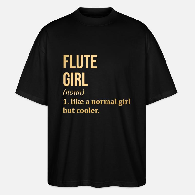 Flöte - Stanley/Stella Oversized Unisex Bio T-Shirt Blaster 2.0 - Schwarz