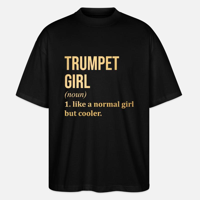 Trompete - Stanley/Stella Oversized Unisex Bio T-Shirt Blaster 2.0 - Schwarz