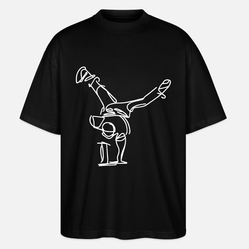 Breakdancer Zeichnung - Stanley/Stella Oversized Unisex Bio T-Shirt Blaster 2.0 - Schwarz