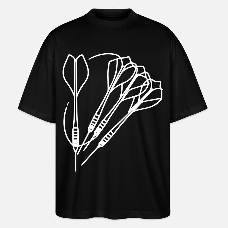 Dartpfeile Zeichnung - Stanley/Stella Oversized Unisex Bio T-Shirt Blaster 2.0 - Schwarz