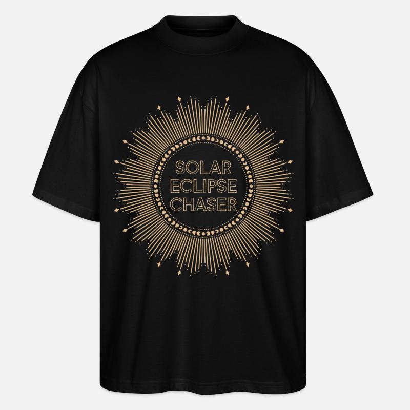 Solar eclipse chaser - Stanley/Stella Oversized Unisex Organic T-shirt Blaster 2.0 - black