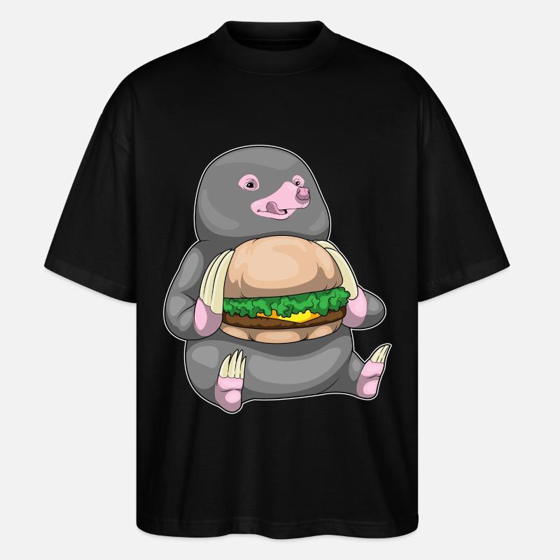 Maulwurf Burger - Stanley/Stella Oversized Unisex Bio T-Shirt Blaster 2.0 - Schwarz