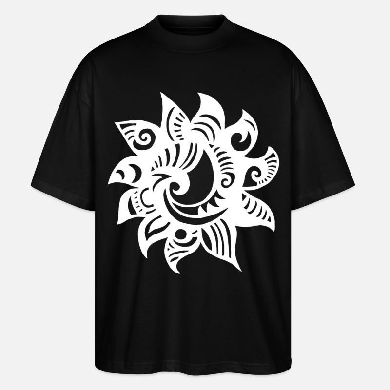 Seltsame weiße Sonne - Stanley/Stella Oversized Unisex Bio T-Shirt Blaster 2.0 - Schwarz
