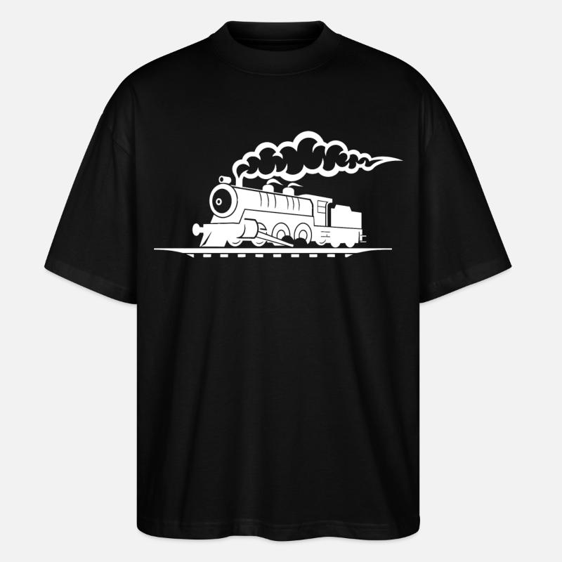Dessin de chemin de fer - T-shirt bio Blaster 2.0 coupe oversize Stanley/Stella Unisexe - noir