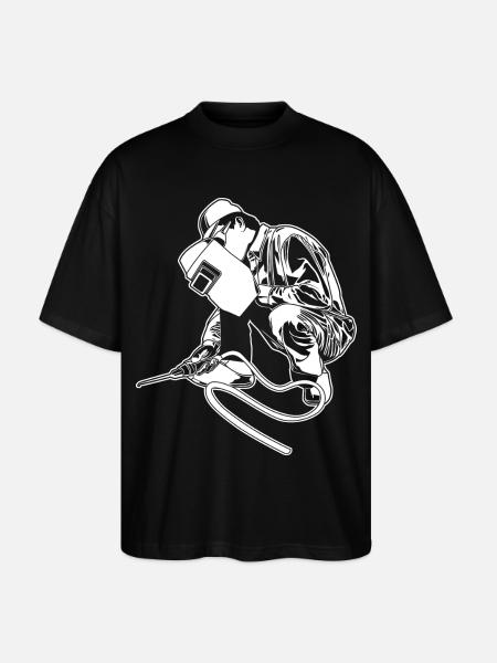 Soudeur - T-shirt bio Blaster 2.0 coupe oversize Stanley/Stella Unisexe - noir
