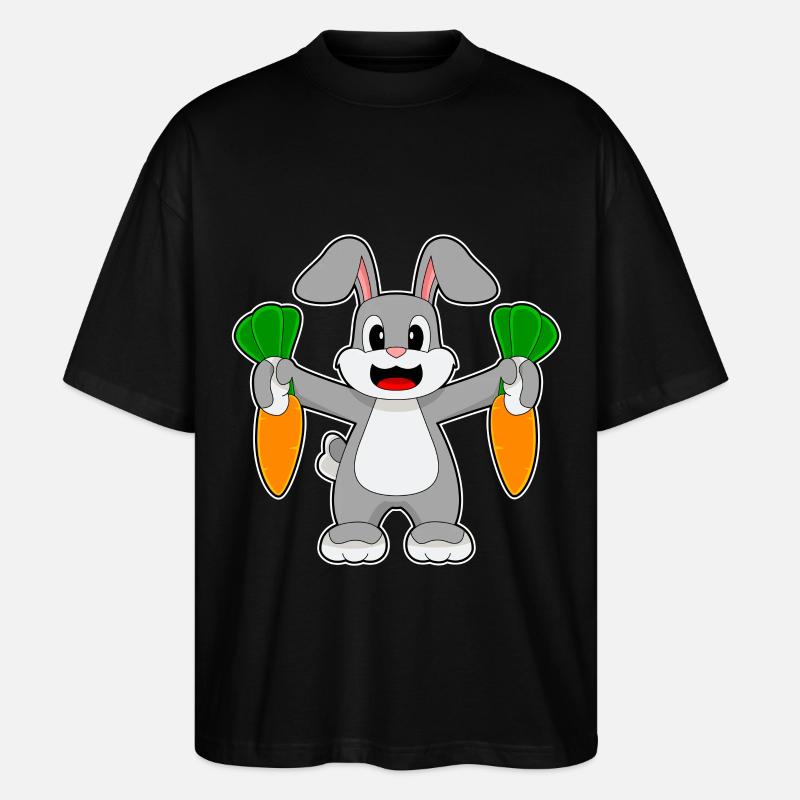 Carottes lapin - T-shirt bio Blaster 2.0 coupe oversize Stanley/Stella Unisexe - noir