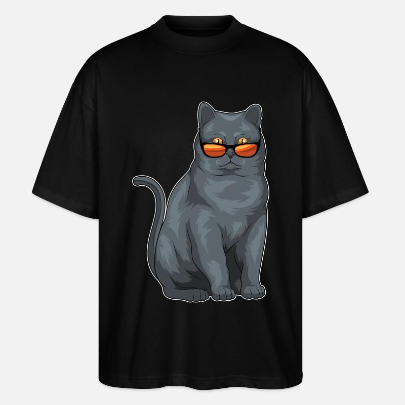 Britisch Kurzhaar Sonnenbrille - Stanley/Stella Oversized Unisex Bio T-Shirt Blaster 2.0 - Schwarz