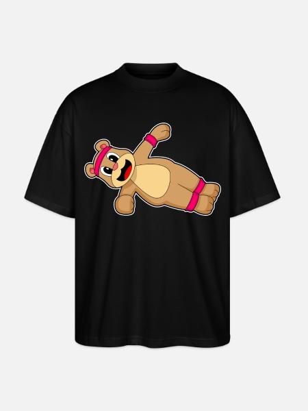 Bear Abdominal Training Bodybuilding - Stanley/Stella Oversized Unisex Organic T-shirt Blaster 2.0 - black