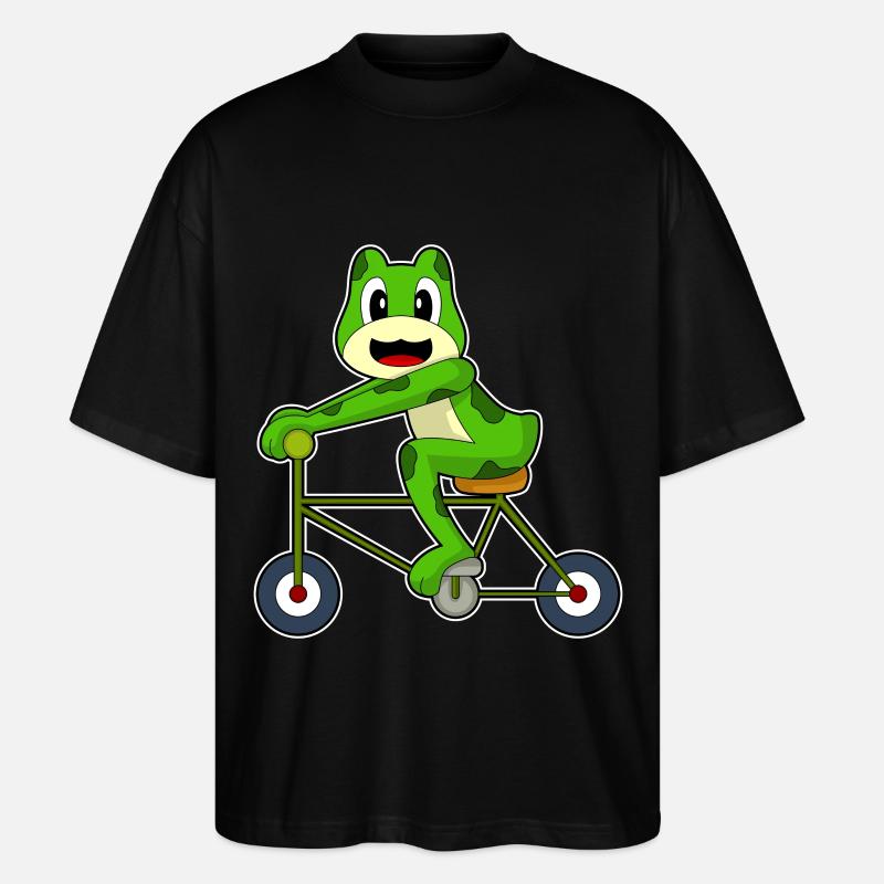 Vélo grenouille - T-shirt bio Blaster 2.0 coupe oversize Stanley/Stella Unisexe - noir