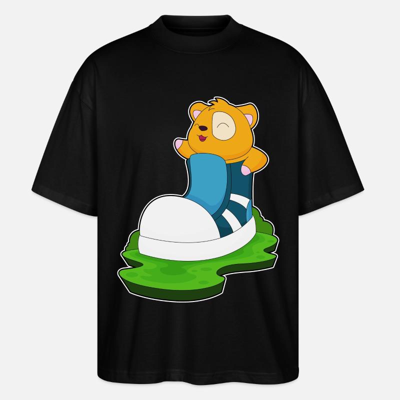 Hamster großer Schuh - Stanley/Stella Oversized Unisex Bio T-Shirt Blaster 2.0 - Schwarz