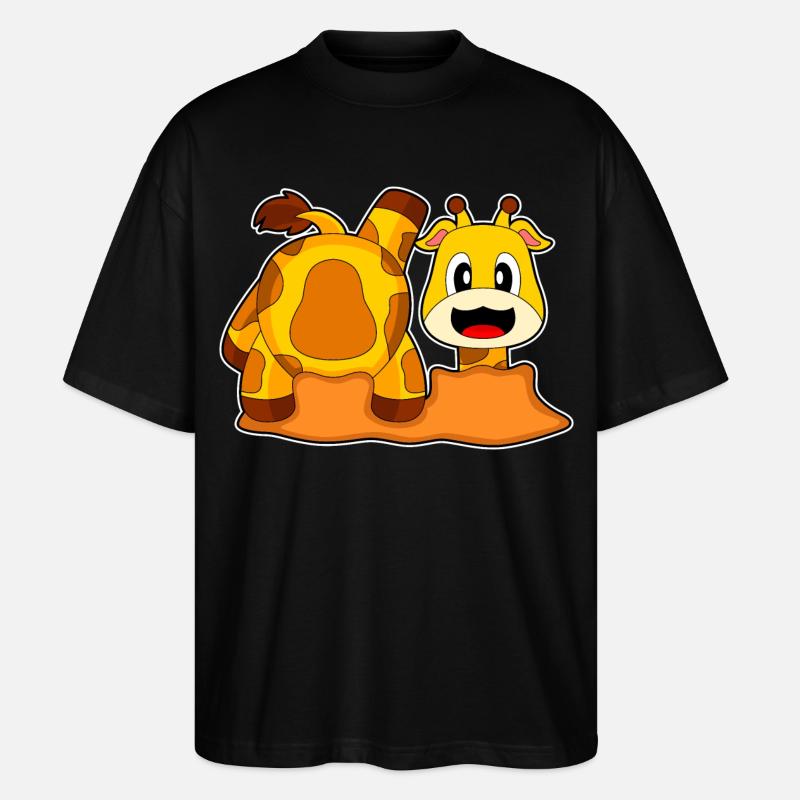 Girafe Trou de Terre - T-shirt bio Blaster 2.0 coupe oversize Stanley/Stella Unisexe - noir