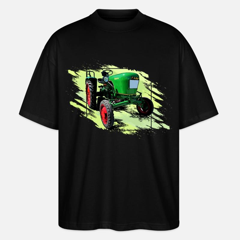 Dieselross F12 Oldtimer Traktor - Stanley/Stella Oversized Unisex Bio T-Shirt Blaster 2.0 - Schwarz