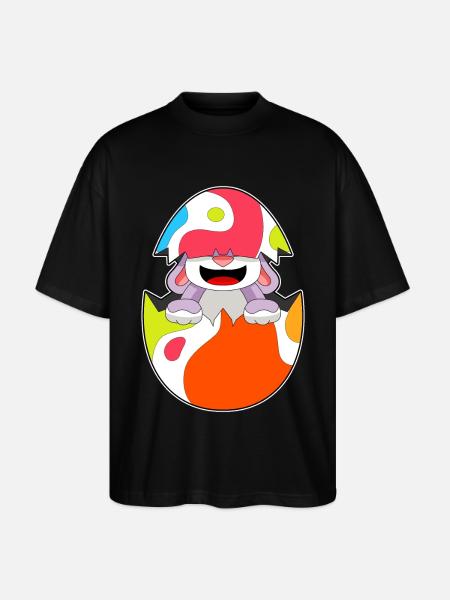 Bunny Easter Easter Egg - Stanley/Stella Oversized Unisex Organic T-shirt Blaster 2.0 - black