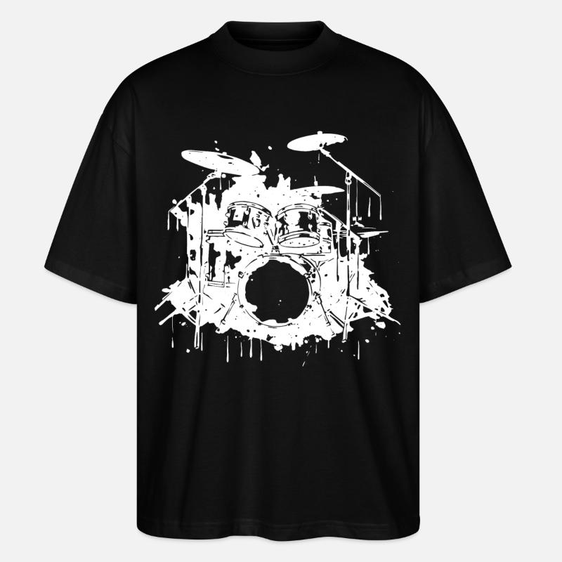 Graphiques de batterie - T-shirt bio Blaster 2.0 coupe oversize Stanley/Stella Unisexe - noir