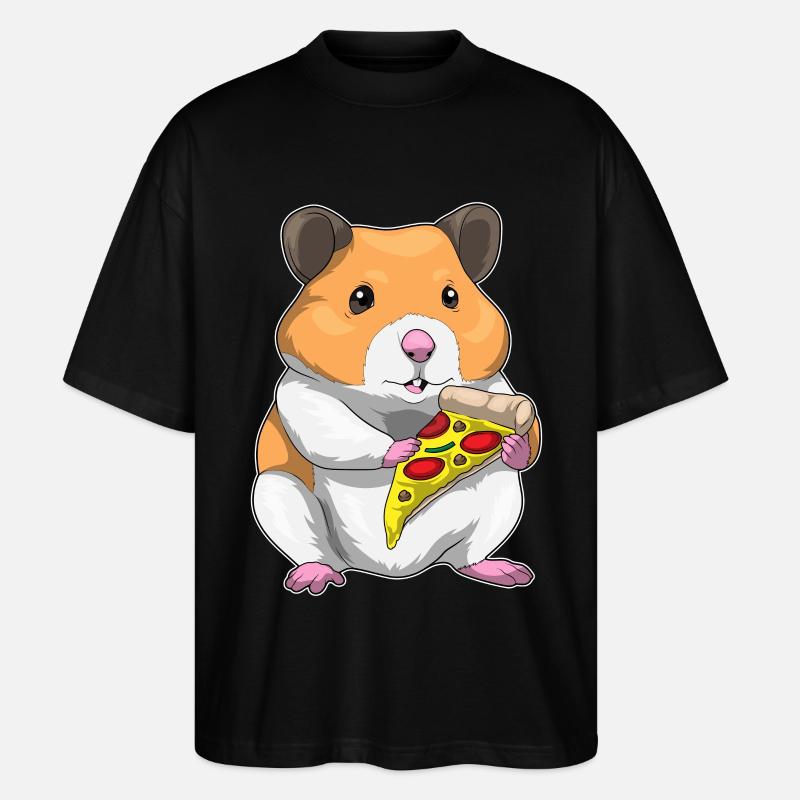 Hamster Pizza - T-shirt bio Blaster 2.0 coupe oversize Stanley/Stella Unisexe - noir