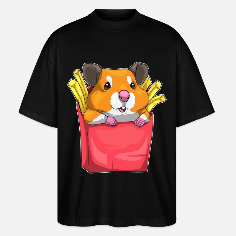 Frites de hamster - T-shirt bio Blaster 2.0 coupe oversize Stanley/Stella Unisexe - noir