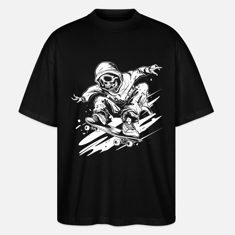 Style de dessin animé de skateboard - T-shirt bio Blaster 2.0 coupe oversize Stanley/Stella Unisexe - noir