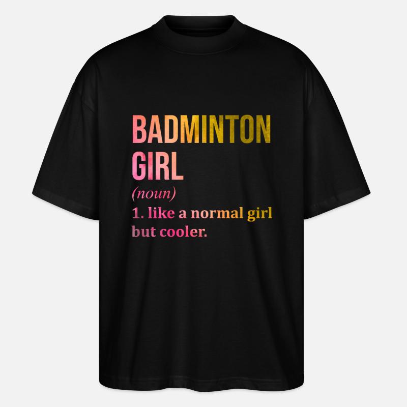 badminton - Stanley/Stella Oversize Unisex Øko T-shirt Blaster 2.0 - sort