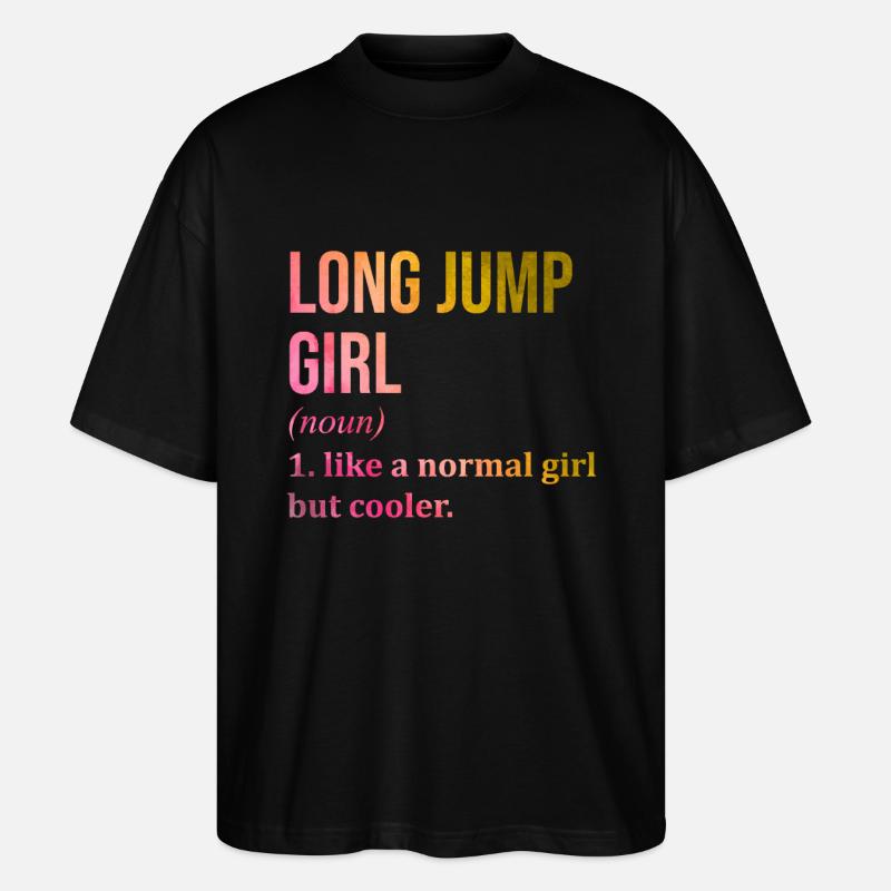 Weitsprung - Stanley/Stella Oversized Unisex Bio T-Shirt Blaster 2.0 - Schwarz