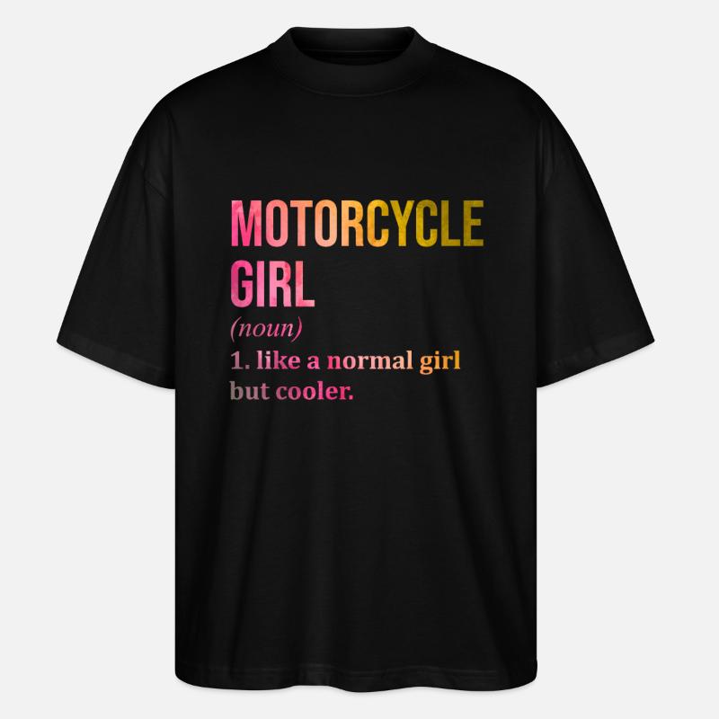 Motorrad - Stanley/Stella Oversized Unisex Bio T-Shirt Blaster 2.0 - Schwarz