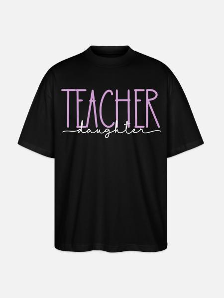 Enseignant Fille Fière Mignon Cadeau - T-shirt bio Blaster 2.0 coupe oversize Stanley/Stella Unisexe - noir