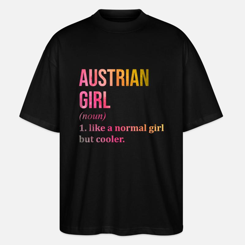 Österreich - Stanley/Stella Oversized Unisex Bio T-Shirt Blaster 2.0 - Schwarz