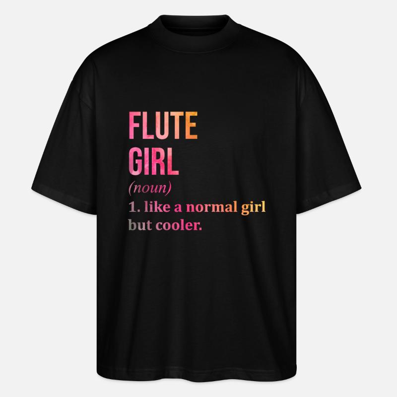 Flöte - Stanley/Stella Oversized Unisex Bio T-Shirt Blaster 2.0 - Schwarz