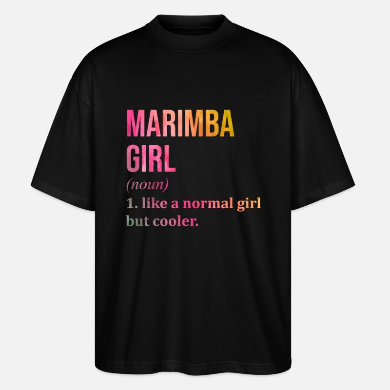 Marimba - Stanley/Stella Oversized Unisex Organic T-shirt Blaster 2.0 - black