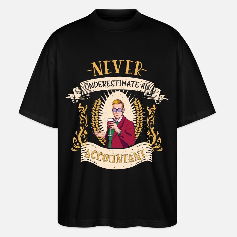 Cadeau drôle de comptabilité comptable - T-shirt bio Blaster 2.0 coupe oversize Stanley/Stella Unisexe - noir
