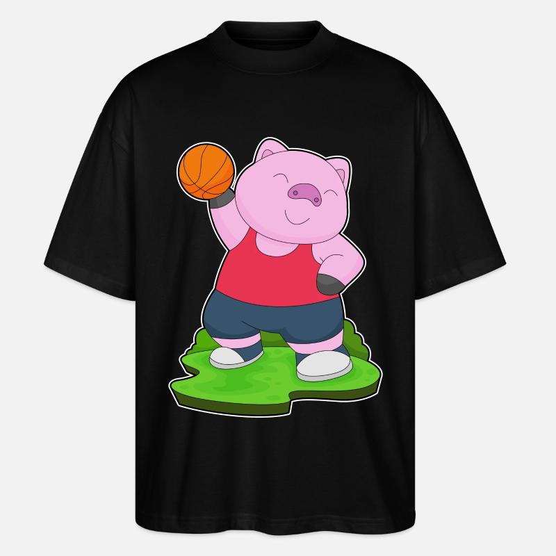 Cochon Basketteur Basketteur - T-shirt bio Blaster 2.0 coupe oversize Stanley/Stella Unisexe - noir