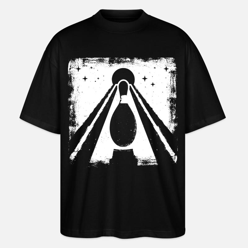 Graphique de quilles de bowling - T-shirt bio Blaster 2.0 coupe oversize Stanley/Stella Unisexe - noir