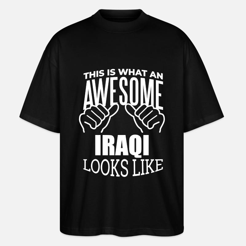 Irak - Stanley/Stella Oversized Unisex Bio T-Shirt Blaster 2.0 - Schwarz