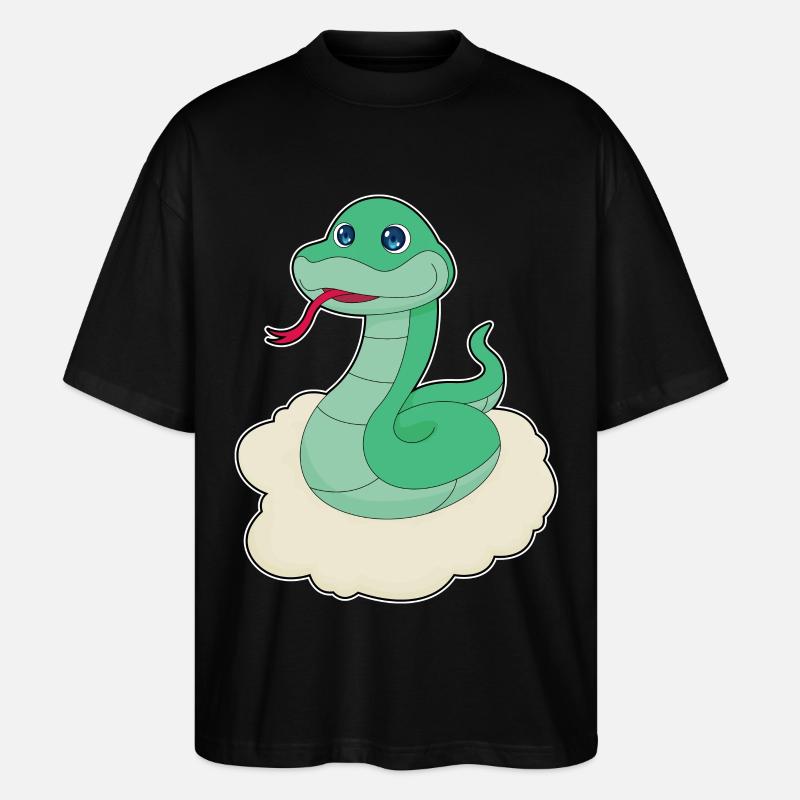 Schlange Wolken - Stanley/Stella Oversized Unisex Bio T-Shirt Blaster 2.0 - Schwarz